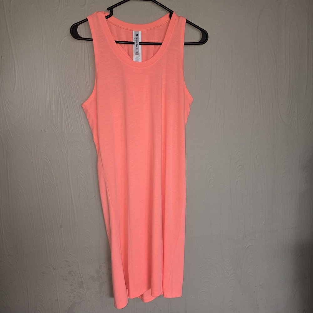 Fabletics Pryor Dress Size XS Twisted Racerback Shift Melon Orange Sleeveless